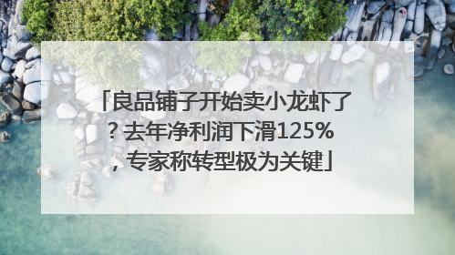 良品铺子开始卖小龙虾了？去年净利润下滑125%，专家称转型极为关键