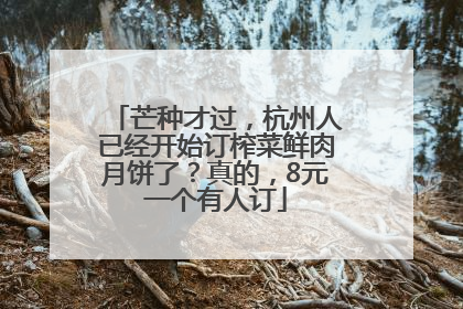 芒种才过，杭州人已经开始订榨菜鲜肉月饼了？真的，8元一个有人订