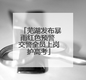 芜湖发布暴雨红色预警 交警全员上岗护高考