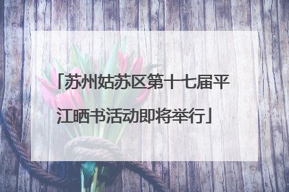 苏州姑苏区第十七届平江晒书活动即将举行