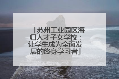 苏州工业园区海归人才子女学校：让学生成为全面发展的终身学习者