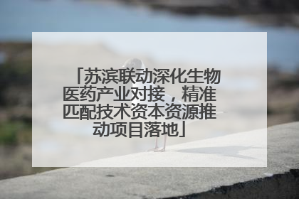 苏滨联动深化生物医药产业对接，精准匹配技术资本资源推动项目落地