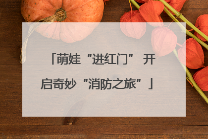 萌娃“进红门” 开启奇妙“消防之旅”