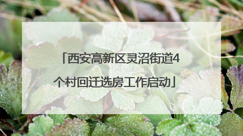 西安高新区灵沼街道4个村回迁选房工作启动