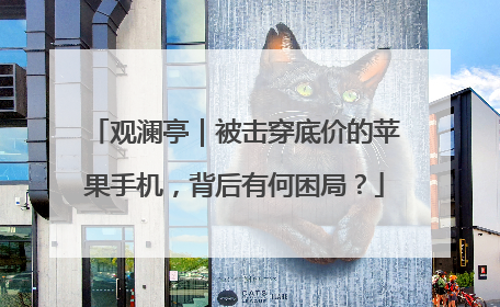 观澜亭｜被击穿底价的苹果手机，背后有何困局？