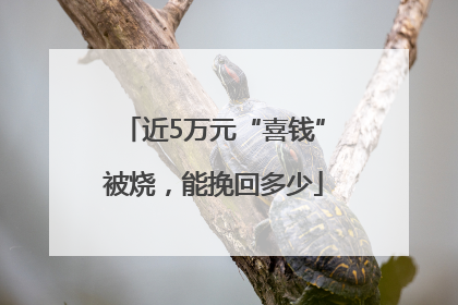 近5万元“喜钱”被烧，能挽回多少