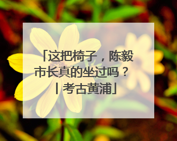 这把椅子，陈毅市长真的坐过吗？丨考古黄浦