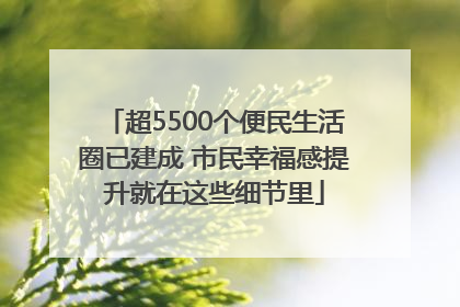 超5500个便民生活圈已建成 市民幸福感提升就在这些细节里