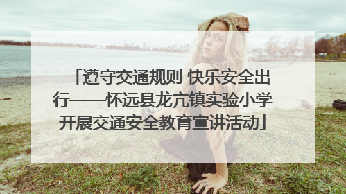 遵守交通规则 快乐安全出行——怀远县龙亢镇实验小学开展交通安全教育宣讲活动