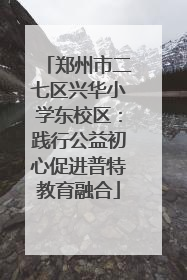 郑州市二七区兴华小学东校区：践行公益初心促进普特教育融合