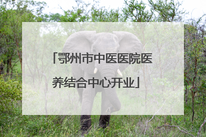鄂州市中医医院医养结合中心开业