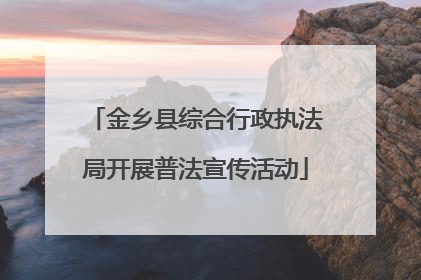金乡县综合行政执法局开展普法宣传活动