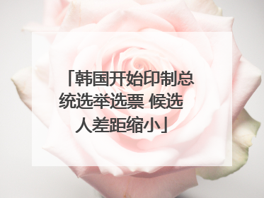 韩国开始印制总统选举选票 候选人差距缩小