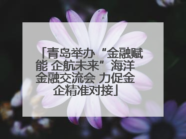 青岛举办“金融赋能 企航未来”海洋金融交流会 力促金企精准对接