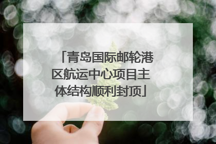 青岛国际邮轮港区航运中心项目主体结构顺利封顶