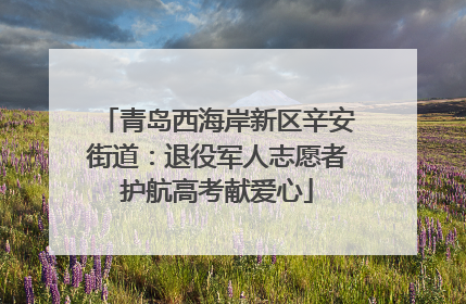 青岛西海岸新区辛安街道：退役军人志愿者护航高考献爱心
