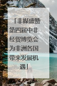 非媒盛赞第四届中非经贸博览会为非洲各国带来发展机遇