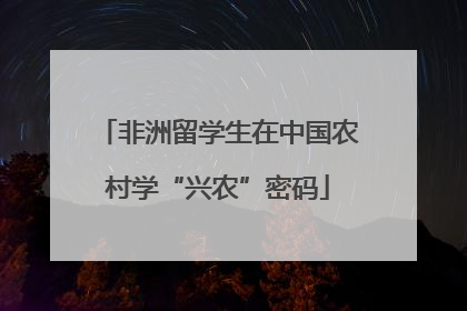 非洲留学生在中国农村学“兴农”密码