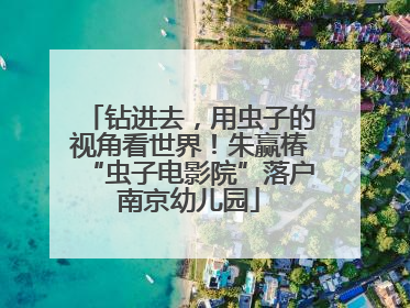 钻进去，用虫子的视角看世界！朱赢椿“虫子电影院”落户南京幼儿园