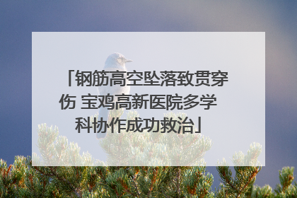 钢筋高空坠落致贯穿伤 宝鸡高新医院多学科协作成功救治