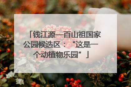 钱江源—百山祖国家公园候选区：“这是一个动植物乐园”