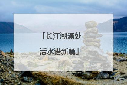 长江潮涌处 活水谱新篇