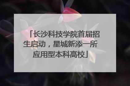 长沙科技学院首届招生启动，星城新添一所应用型本科高校