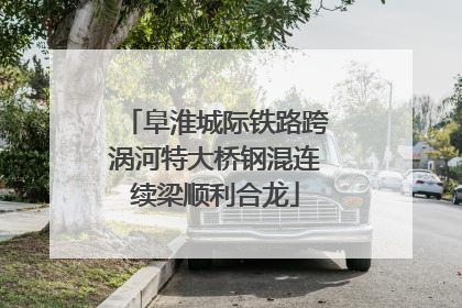 阜淮城际铁路跨涡河特大桥钢混连续梁顺利合龙