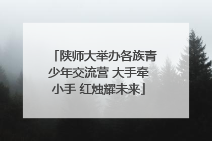 陕师大举办各族青少年交流营 大手牵小手 红烛耀未来