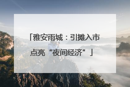 雅安雨城：引摊入市 点亮“夜间经济”
