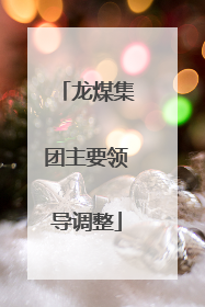龙煤集团主要领导调整