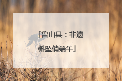 鲁山县：非遗槲坠俏端午
