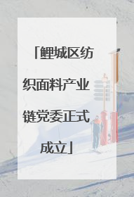鲤城区纺织面料产业链党委正式成立