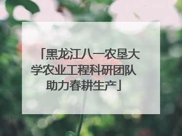黑龙江八一农垦大学农业工程科研团队助力春耕生产