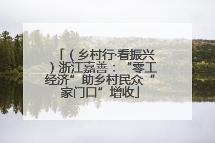 （乡村行·看振兴）浙江嘉善：“零工经济”助乡村民众“家门口”增收