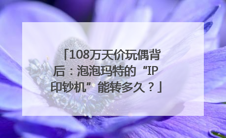 108万天价玩偶背后：泡泡玛特的“IP印钞机”能转多久？