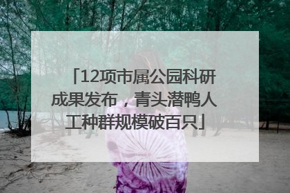 12项市属公园科研成果发布，青头潜鸭人工种群规模破百只