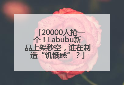 20000人抢一个！Labubu新品上架秒空，谁在制造“饥饿感”？