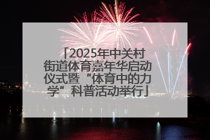 2025年中关村街道体育嘉年华启动仪式暨“体育中的力学”科普活动举行