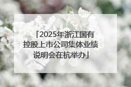 2025年浙江国有控股上市公司集体业绩说明会在杭举办