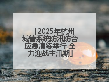 2025年杭州城管系统防汛防台应急演练举行 全力迎战主汛期