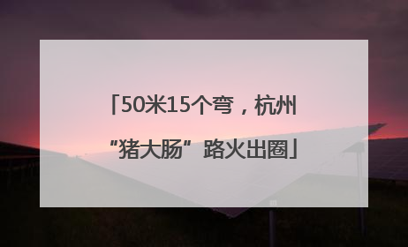 50米15个弯，杭州“猪大肠”路火出圈