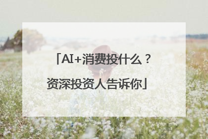 AI+消费投什么？资深投资人告诉你